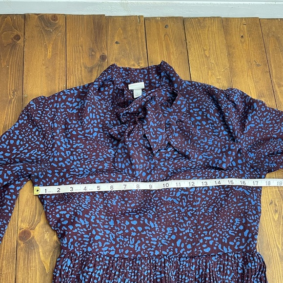 A new day size small burgundy and blue leopard print dress - Picture 7 of 8